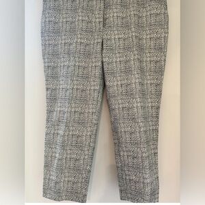 New Boden Womens Metallic Silver Bistro Cropped Trouser Pants Size 14B Career